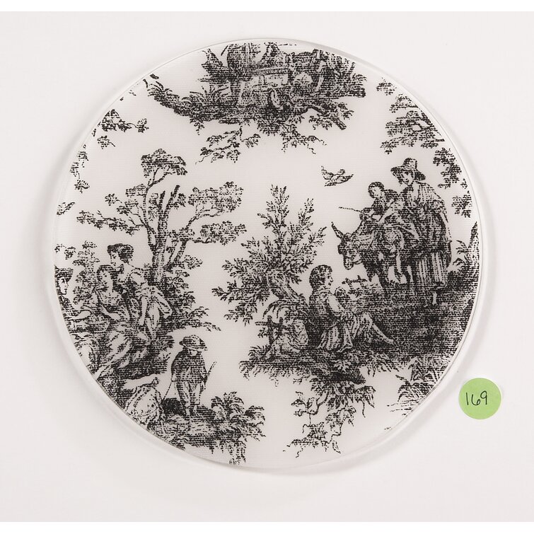 Black on sale toile plates